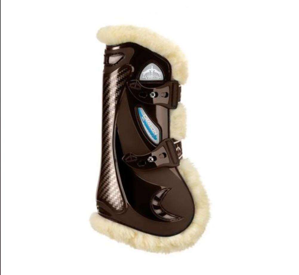 Veredus Carbon Gel Vento Fleece Front Boots - Brown / Size Large