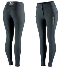 B Vertigo Justine Thermo Silicone Full Seat Breeches - Dark Navy / Size US 26 (EU 38)  NEW