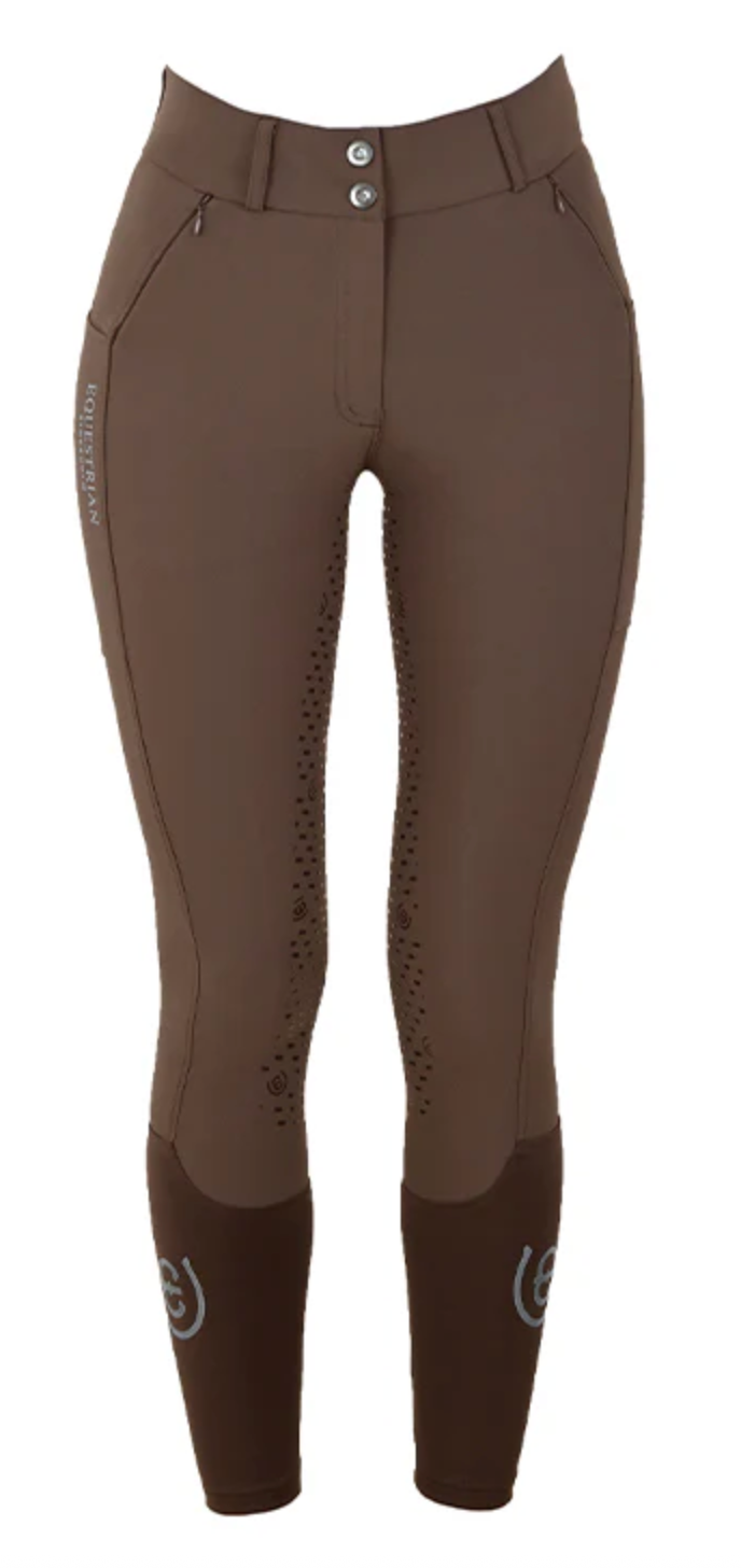 Equestrian Stockholm Elite Jump Knee Grip Breech - Mid Brown / Size EU 46  (US 34)  NEW
