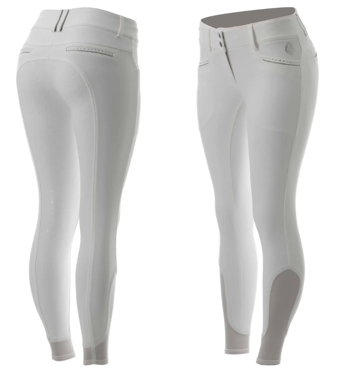 Equinavia Victoria Silicone Full Seat Breech - White / Size US 30  NEW