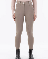BR Equestrian Dionne Full Grip Seat Breech -Taupe Grey Tan / Size EU 38 (US 26)  NEW