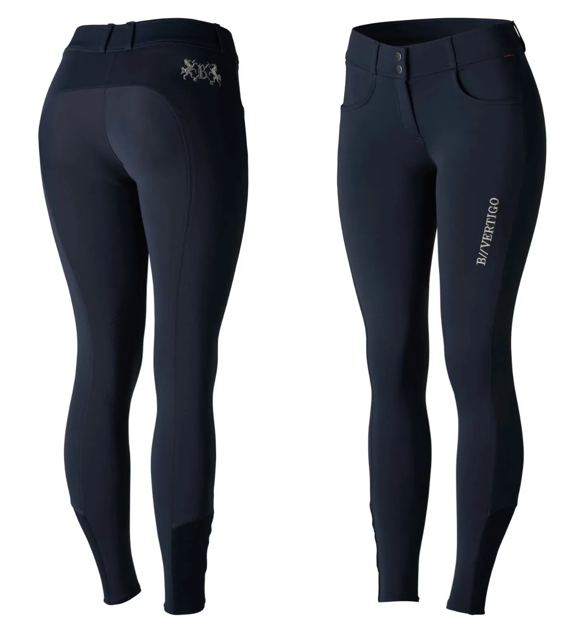 B Vertigo Meghan Silicone Knee Grip Breeches - Dark Navy / Size US 30 (EU 42)   NEW