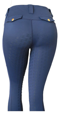 Barn and Beyond Equestrian The Sydney Full Grip Seat Legging Breeches - Navy / Size XXL NEW