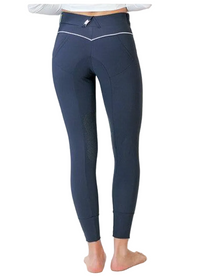 For Horses Athena Riding Knee Grip Leggings - Navy / Size Small