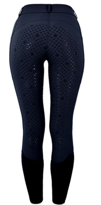 Equestrian Stockholm Elite Dressage Full Seat Grip Breech - Navy / Size EU 32  (US 22)  NEW